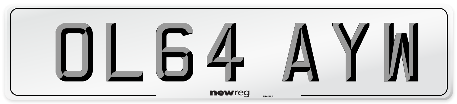 OL64 AYW Number Plate from New Reg